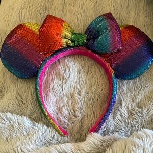 Disney Rainbow Sequin Minnie Ears Headband - Multicolor